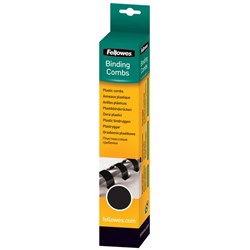 Fellowes 16mm Binding Coils 21 Ring Black, Box of 25