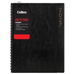 Collins A51 1 Hour Appointment Diary A5 1 Day Per Page 2027 Black