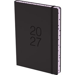 Collins A51 Coloured Edge Diary A5 1 Day Per Page 2027 Black