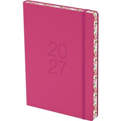 Collins A51 Coloured Edge Diary A5 1 Day Per Page 2027 Pink