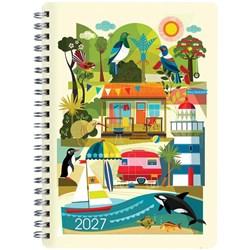 Collins A53 Diary A5 Week To View 2027 Kiwi Vibe Assorted Designs