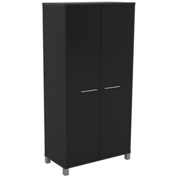 Cubit Cupboard 2 Doors and 4 Shelves 1800mm Black
