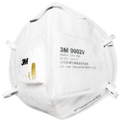 3M™ P1 Valved Particulate Respirator Masks 9002V, Box of 25