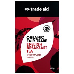 Trade Aid Fair Trade Organic Tea Bags English Breakfast, Pack of 50