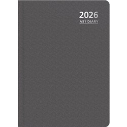 OfficeMax A51 1/2 Hour Appointments Diary A5 1 Day Per Page 2026 Grey