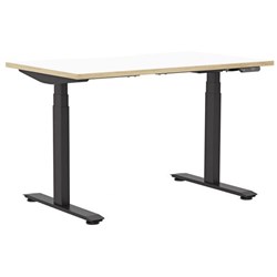 Klever Pro Electric Single User Height Adjustable Desk 1200mm Snowdrift/Classic Oak/Black