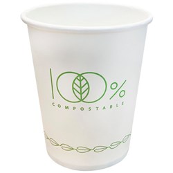 Compostable Paper Cups 240ml White, Pack of 50