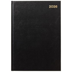 Winc A51 1/2 Hour Appointment Diary Recycled A5 1 Day Per Page 2026 Black