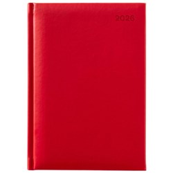 Winc A41 1/2 Hour Appointment Diary Soft Touch A4 1 Day Per Page 2026 Red