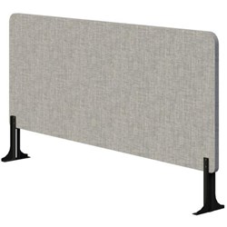 Fiord Centre Desk Screen 1500mm Black Bracket Fletcher Fog