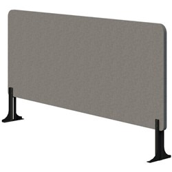 Fiord Centre Desk Screen 1500mm Black Bracket Fletcher Pebble