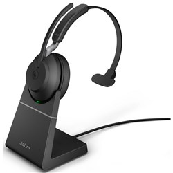 Jabra Evolve 2 65 MS USB-A Mono Headphone With Stand Black
