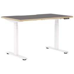 Klever Pro Electric Single User Height Adjustable Desk 1500mm Black/Classic Oak/White