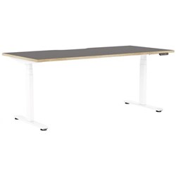 Klever Pro Electric Single User Height Adjustable Desk 1800mm Black/Classic Oak/White