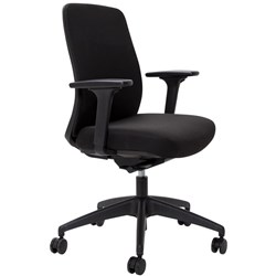 Buro Vela Task Chair Mid Back With Arms Black
