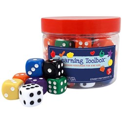 Learning Toolbox Standard Dice Coloured, Set of 50
