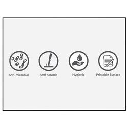 Boyd Visuals Anti-Microbial Porcelain Whiteboard 900 x 1200mm