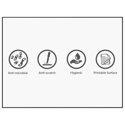 Boyd Visuals Anti-Microbial Porcelain Whiteboard 1200 x 1500mm