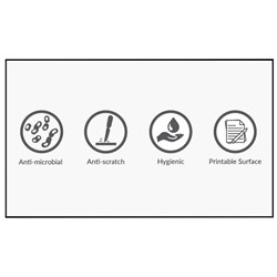 Boyd Visuals Anti-Microbial Porcelain Whiteboard 1200 x 2400mm