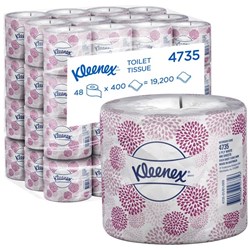 Kleenex 4735 Toilet Tissue 2 Ply White, Carton of 48