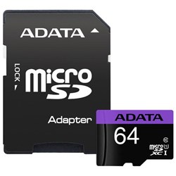 Adata Premier UHS-I Micro SDXC Card & Adapter 64GB