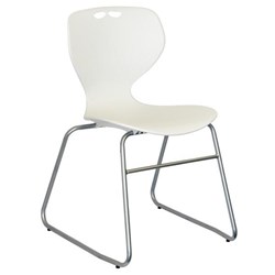 Mata Visitor Chair Sled Base White
