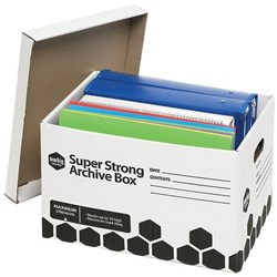 Marbig Super Strong Archive Box File 400x305x260mm, Pack of 2