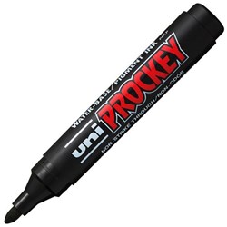 uni PM122 Prockey Black Odourless Flip Chart Permanent Marker Bullet Tip