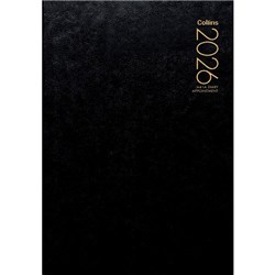 Collins A41 1/4 Hour Appointment Diary A4 Day Per Page 2026 Black