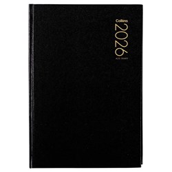 Collins A52 Diary A5 2 Days Per Page 2026 Black