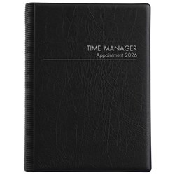 Collins MDA51A 1/4 Hour Time Manager Diary A5 Day Per Page 2026 Black