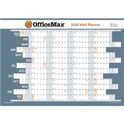 OfficeMax A2 Dated Year Wall Planner Double Sided Unlaminated 594x420mm 2026