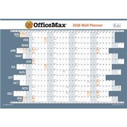 OfficeMax A3 Dated Year Wall Planner Double Sided Laminated 420x297mm 2026