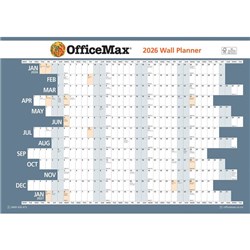 OfficeMax Dated Year Planner Double Sided Laminated 990x700mm 2026