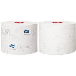 Tork T6 Advanced Mid-Size Toilet Tissue 2 Ply 127530, Carton of 27