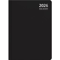 OfficeMax A42 1 Hour Appointments Diary A4 2 Days Per Page 2026 Black