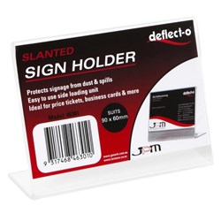 Deflecto Business Card Sign Holder, 46301, Landscape