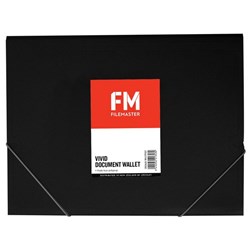 FM Vivid Document Wallet A4 Cat Black