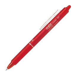 Pilot Frixion Red Clicker Erasable Rollerball Gel Pen 0.7mm Fine Tip