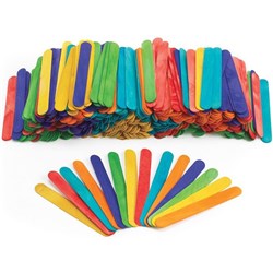 Colorations Jumbo Pop Sticks 153x19mm Assorted Colours, Pack of 500