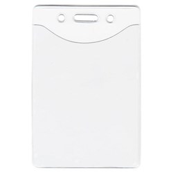 OfficeMax Security ID Card Holder Heavy Duty Vinyl Portrait 85 x 60mm, Pack of 10