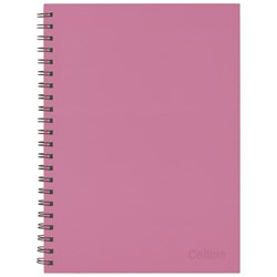 Collins A4 Hard Cover Spiral Notebook Mauve Pink 200 Pages