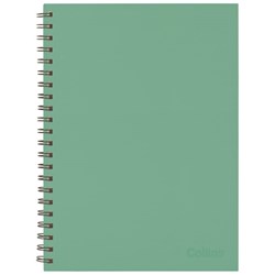 Collins A4 Hard Cover Spiral Notebook Sage Green 200 Pages