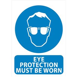 Eye Protection Must Be Worn Safety Sign 230x300mm