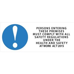 Employment Act Safety Sign 340x120mm