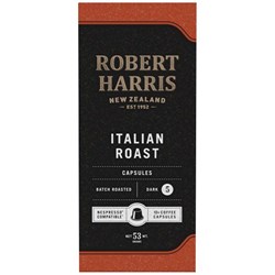 Robert Harris Italian Roast Espresso Coffee Capsules, Pack of 10