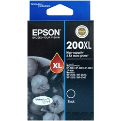 Epson 200XL Black Ink Cartridge High Yield C13T201192