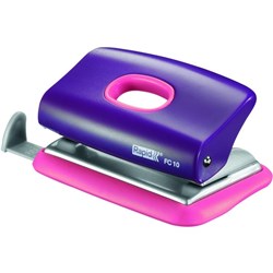 Rapid FC10 2 Hole Punch 10 Sheet Purple/Pink
