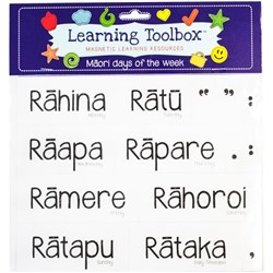 Learning Toolbox Magnets Maori Days of the Week, Set of 14