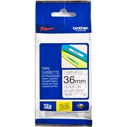 Brother Labelling Tape Cassette TZe-161 36mm x 8m Black on Clear